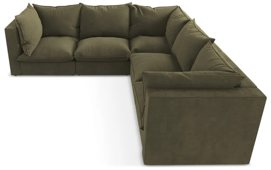 Khaki sarokkanapé Manao – Makamii