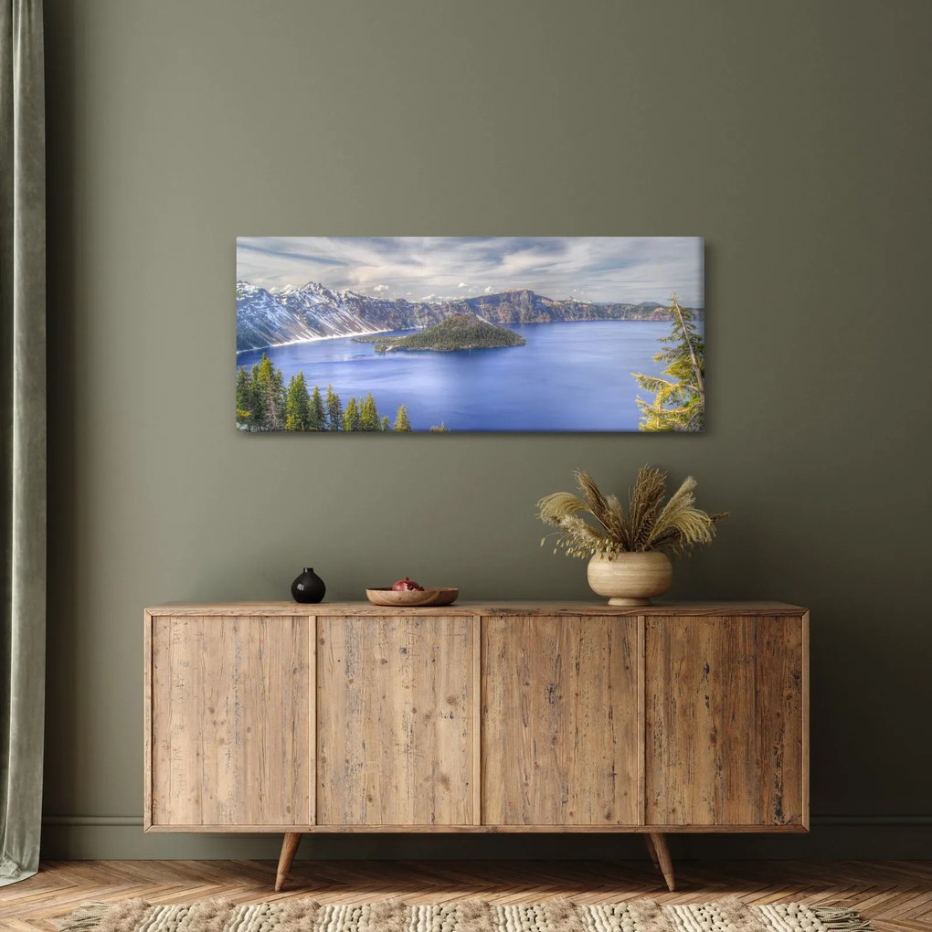 Kép egy hegyi tóról (120x50 cm)