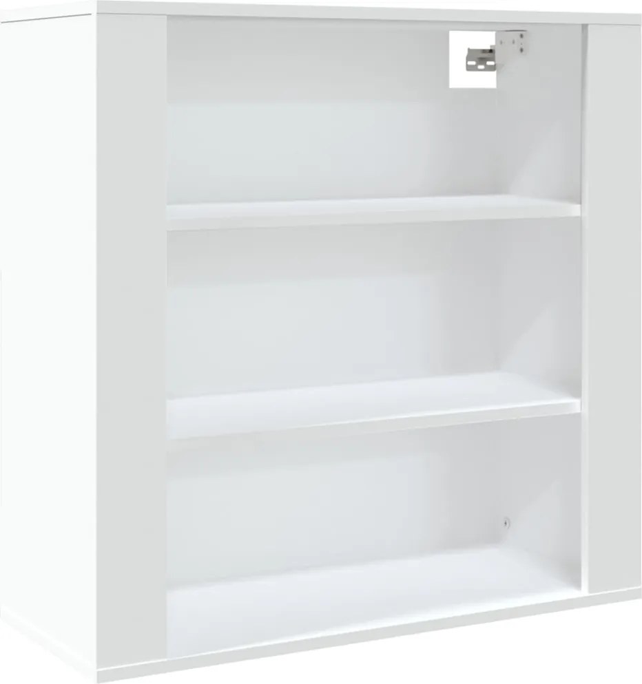 vidaXL fehér szerelt fa faliszekrény 80x33x80 cm
