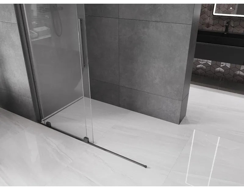 Mexen Velar, tolóajtó a nyílásba Walk-In típusú 150 cm, 8 mm átlátszó üveg, grafit matt, 871-150-000-03-66