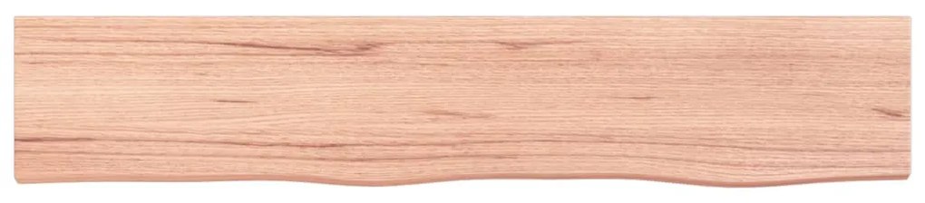 világosbarna kezelt tömör tölgyfa fali polc 100x20x6 cm