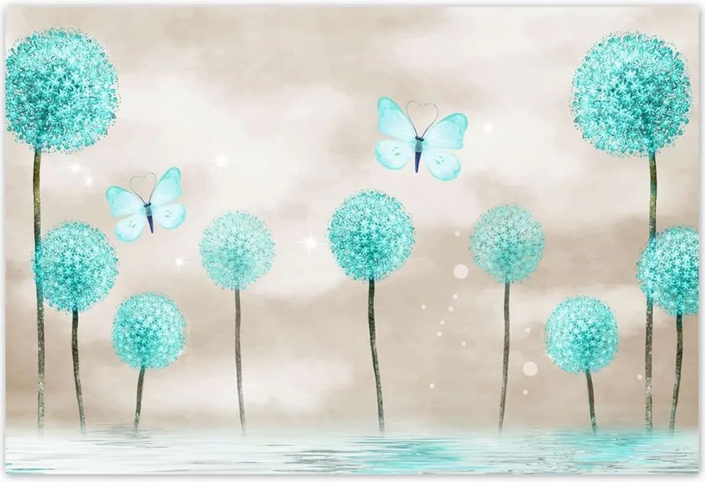 Poszterek 200x135 Pillangók Türkiz világ