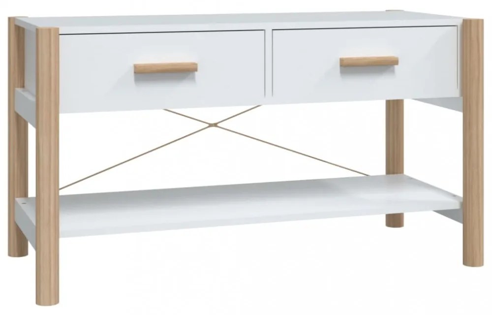 fehér szerelt fa TV-szekrény 82x38x45 cm