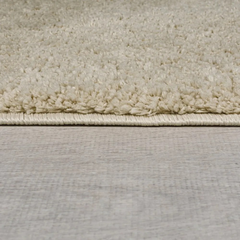Bézs mosható kerek szőnyeg újrahasznosított szálakból 133x133 cm Fluffy – Flair Rugs