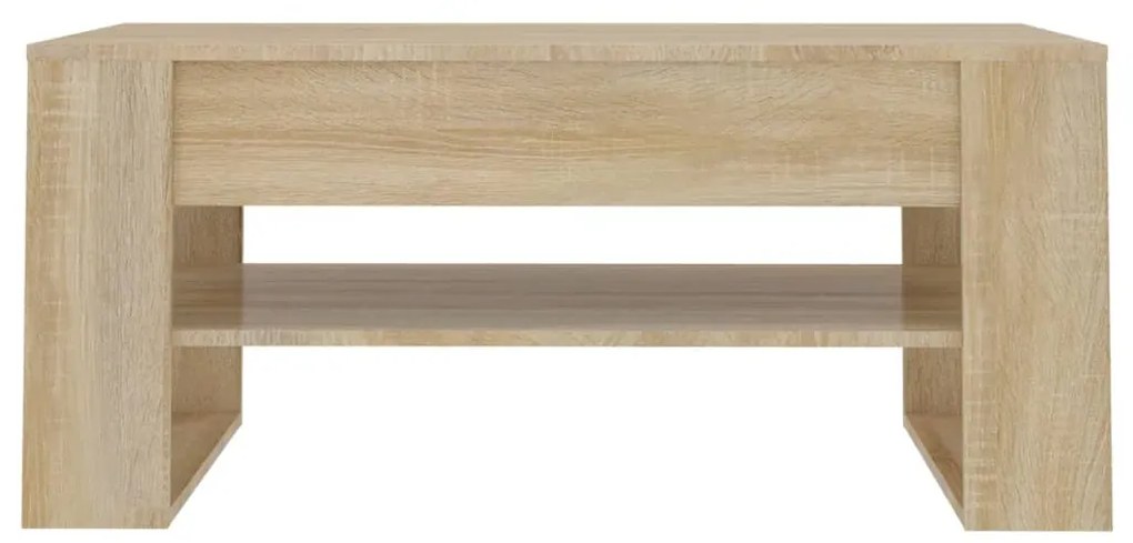 Sonoma tölgy színű szerelt fa dohányzóasztal 102x55x45 cm