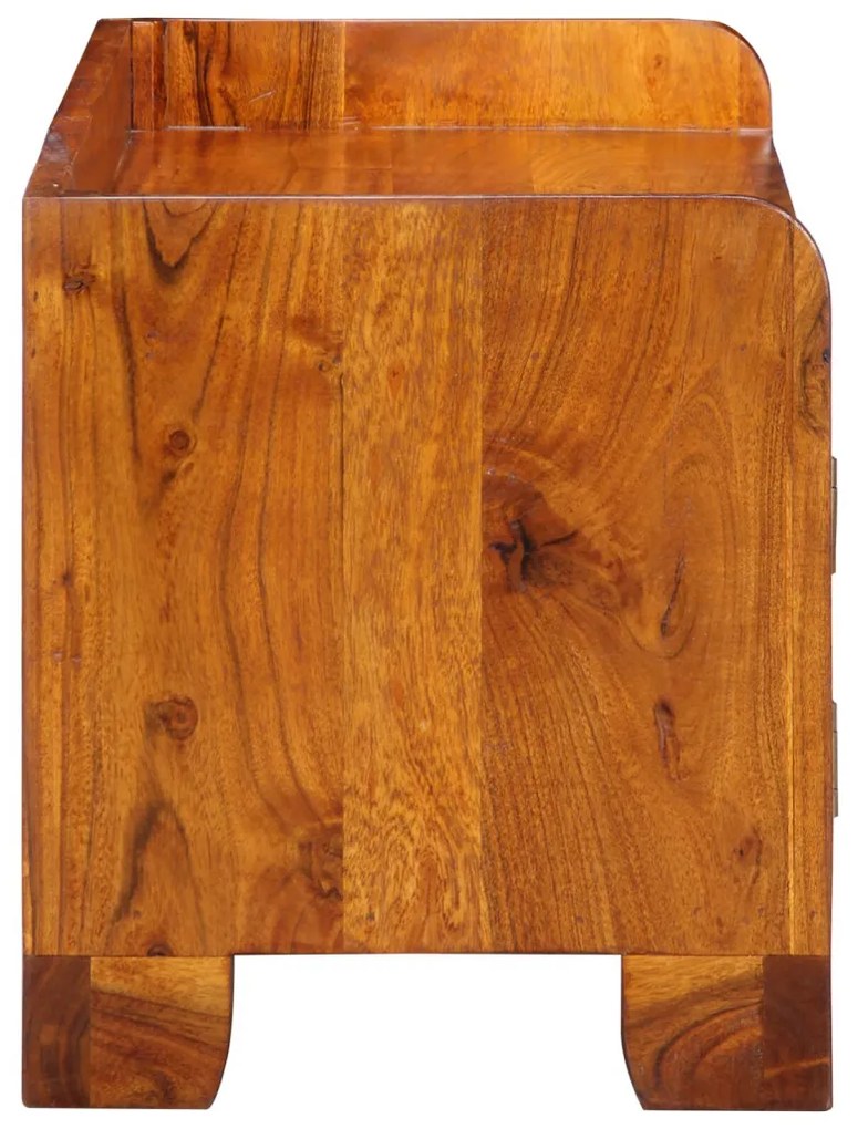 Cipőpad 90x35x40 cm Tömör Akácia