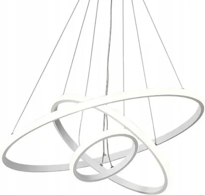 Kaucqi LED-es függeszték lámpa szabályozható 3 gyűrűs 60/40/20 cm modern