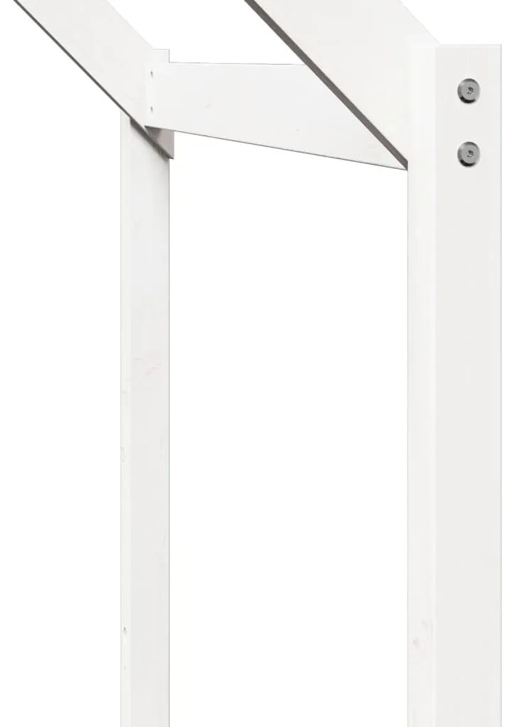 fehér tömör fenyőfa gyerekágytető 203 x 95,5 x 142 cm