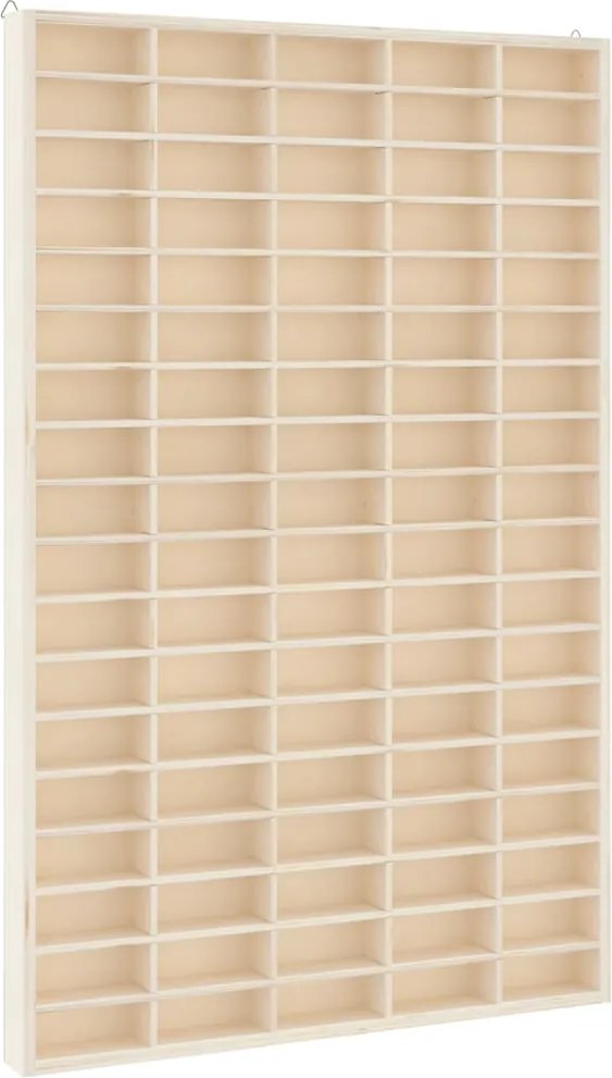 vidaXL fa gyűjtői vitrin 90 rekesszel 50,5 x 4,5 x 79 cm