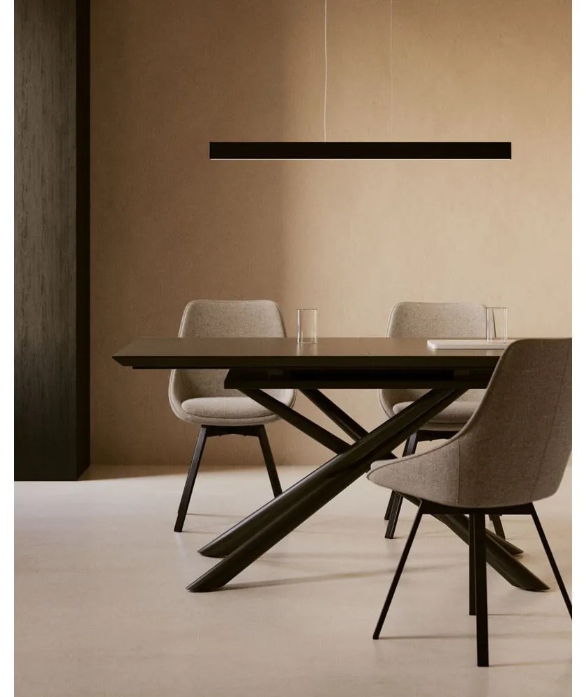 Matt fekete LED mennyezeti lámpa 5.5x101 cm Boadella – Kave Home