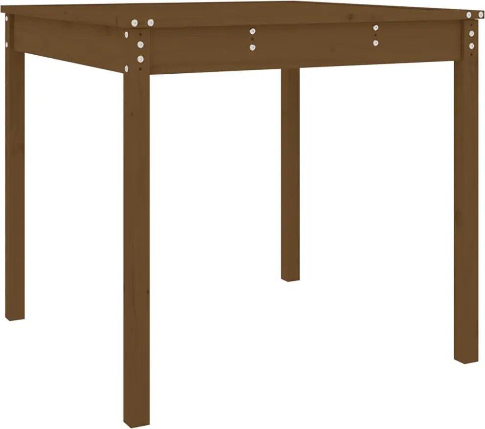 vidaXL mézbarna tömör fenyőfa kerti asztal 82,5 x 82,5 x 76 cm
