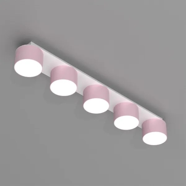 Mennyezeti lámpa DIXIE 5xGX53/11W/230V rózsaszín