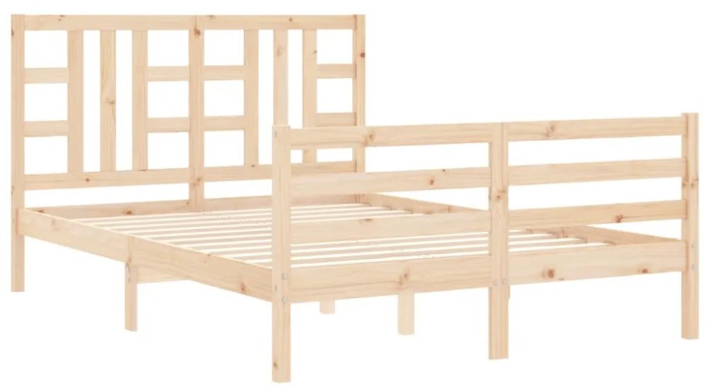 tömör fa ágykeret fejtámlával 160 x 200 cm