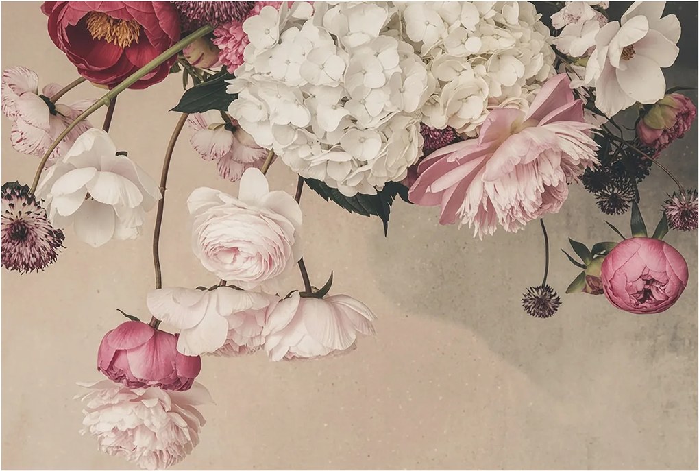 Stílusos Dekoratív Fotótapéta Flizelin Romantikus virágok 104x70 Ragasztó