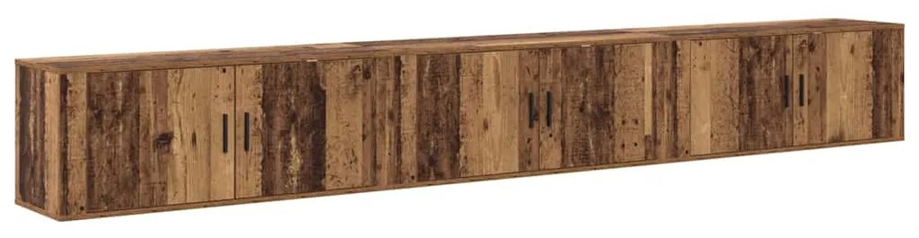 vidaXL Fali TV szekrény szett 3 pcs Öreg fa 100 x 34,5 x 40 cm Faanyag