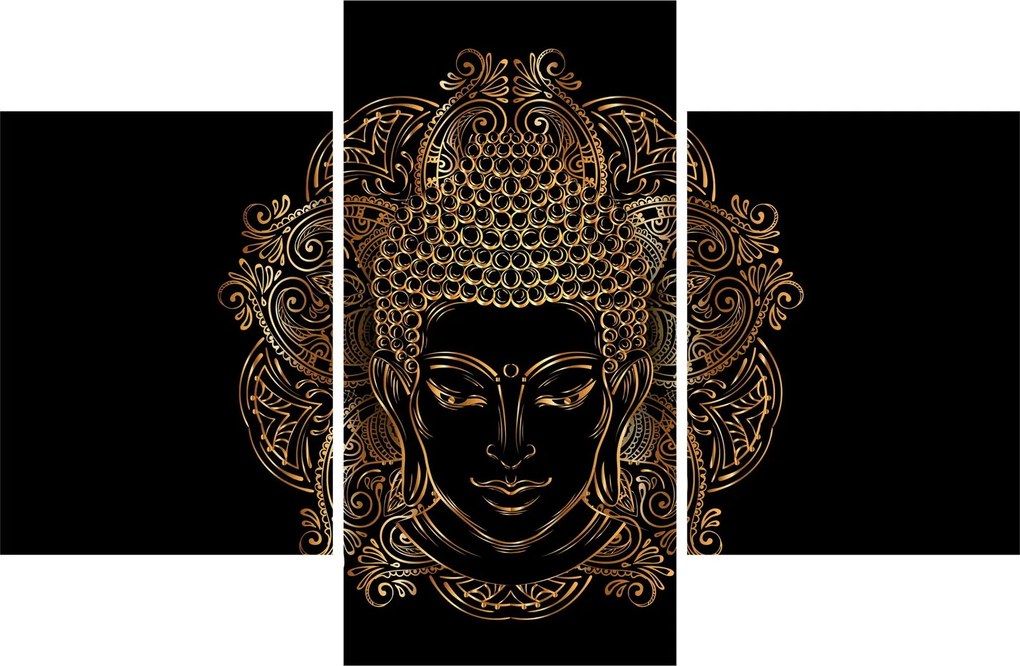 Arany Buddha képe (90x60 cm)