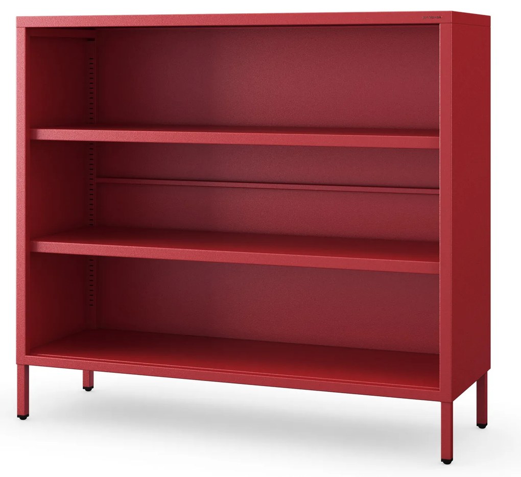 Alacsony polcos szekrény LUCA , 1000 x 900 x 350 mm, Modern: piros