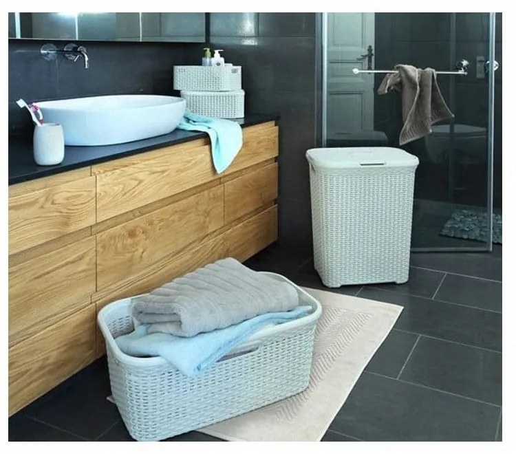 Hamper világosszürke szennyeskosár, 60 l - Curver
