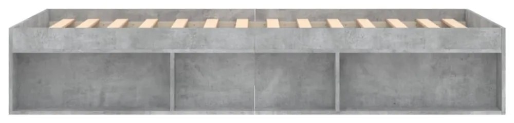 betonszürke ágykeret 90 x 200 cm