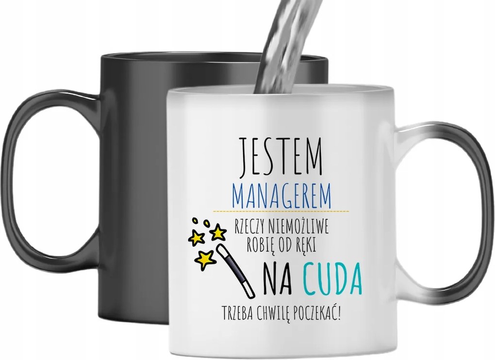 Mágikus Bögre Menedzsernek Színváltós, fényképes nyomattal