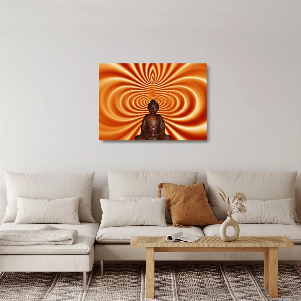Egy szobrocska képe (üvegen) (70x50 cm)
