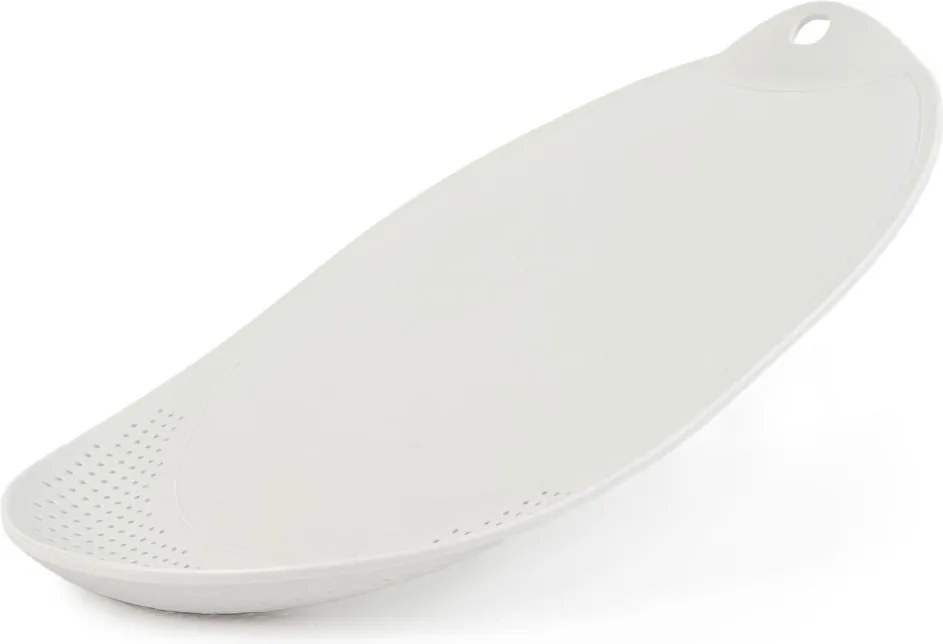 Vágódeszka Csepegtetővel Jagiełło Ovális Fehér 38X25CM