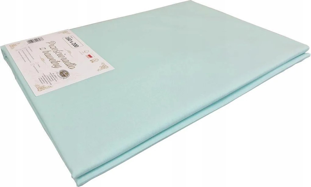 Pamut lepedő gumi nélküli160x200 menta