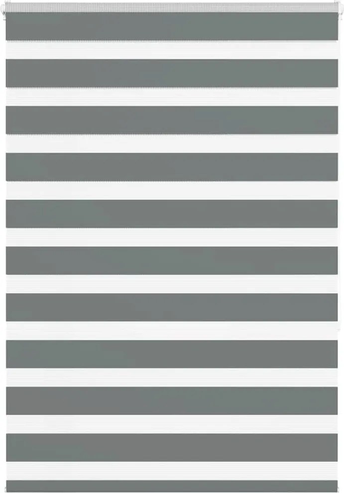 vidaXL zebrafüggönnyel sötét szürke szövetszélesség 105,9cm poliészter