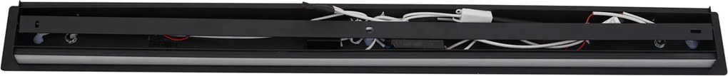 Modern fekete 2-lámpás fali lámpa LED-del, háttérvilágítással és USB-C-vel - Longly