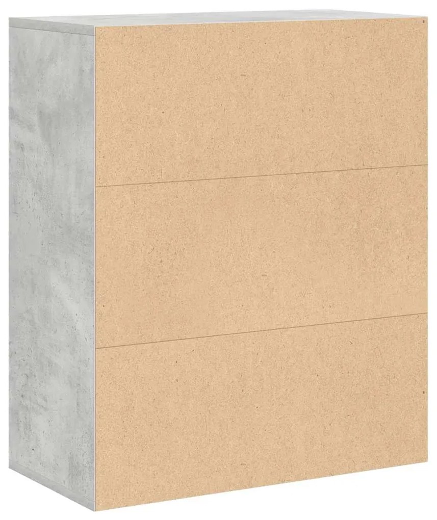 könyvszekrény betonszürke 60x30x71,5 cm szerelt fa
