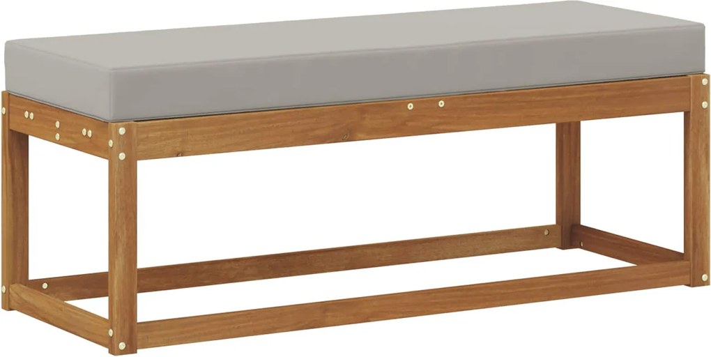 vidaXL Székpad párnával Természetes és Világosszürke 115 x 43 x 37 cm
