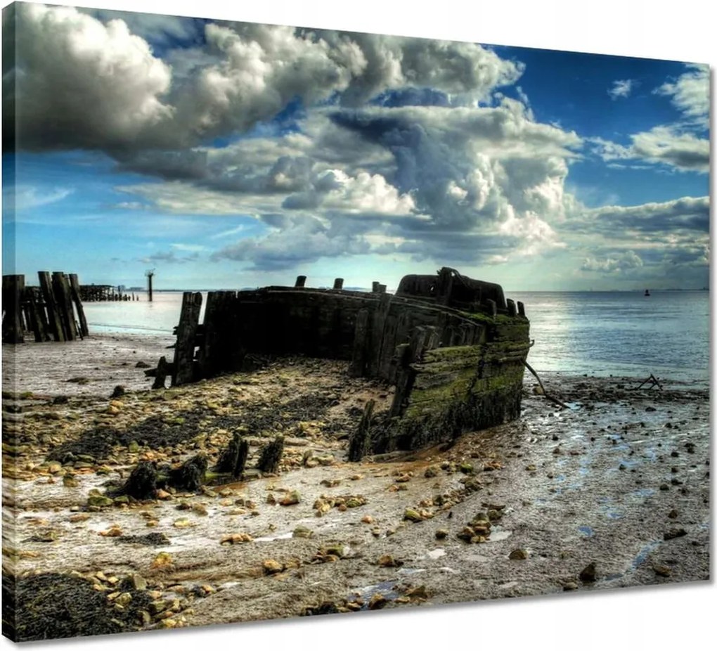 Vászonkép 50x40 Halászhajó roncsa