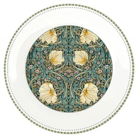 Porcelán desszertes tányér William Morris Black