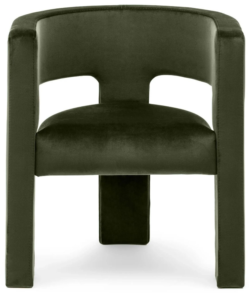 Sötétzöld design fotel ALPAH B VELVET