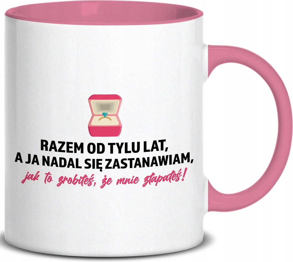 Bögre Rózsaszín Fül Együtt Évek Óta, És Én Csodálkozom... Évfordulóra