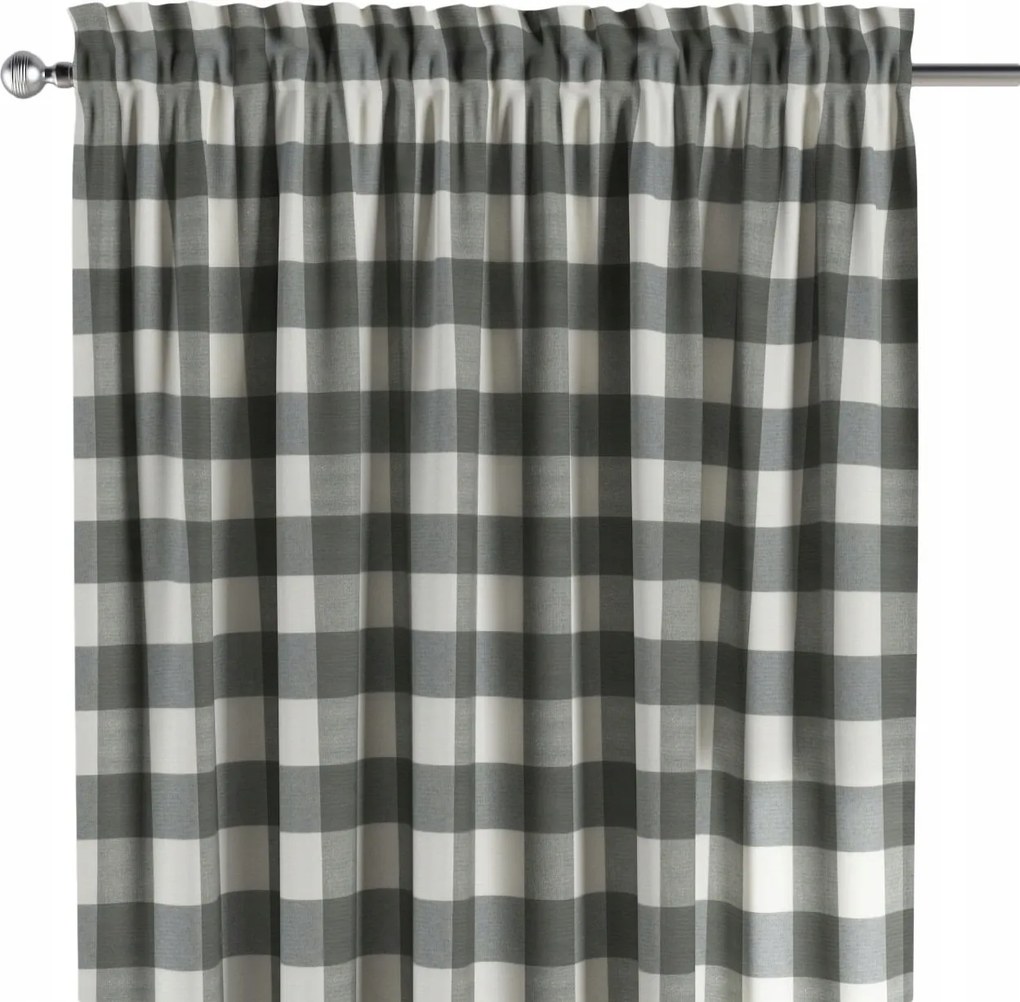 Dekoria Csatornafüggöny frufruval 1 db 130x260cm fekete