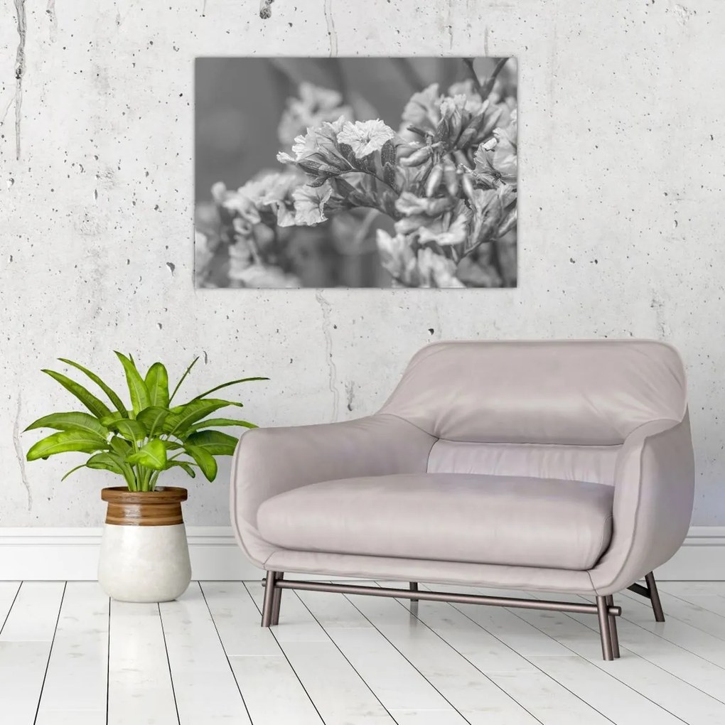 Üveg kép - Szárított virágok (70x50 cm)