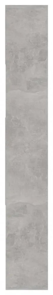 betonszürke szerelt fa könyvszekrény 67 x 24 x 161 cm