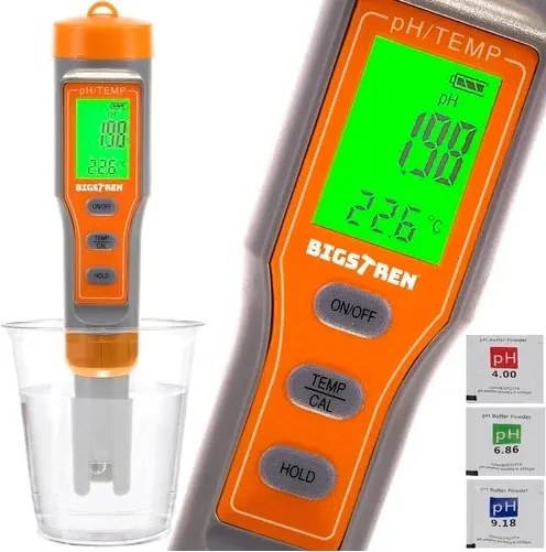 Elektronikus pH LED teszter 4 az 1-ben ATC funkcióval és hőmérővel Bigstren