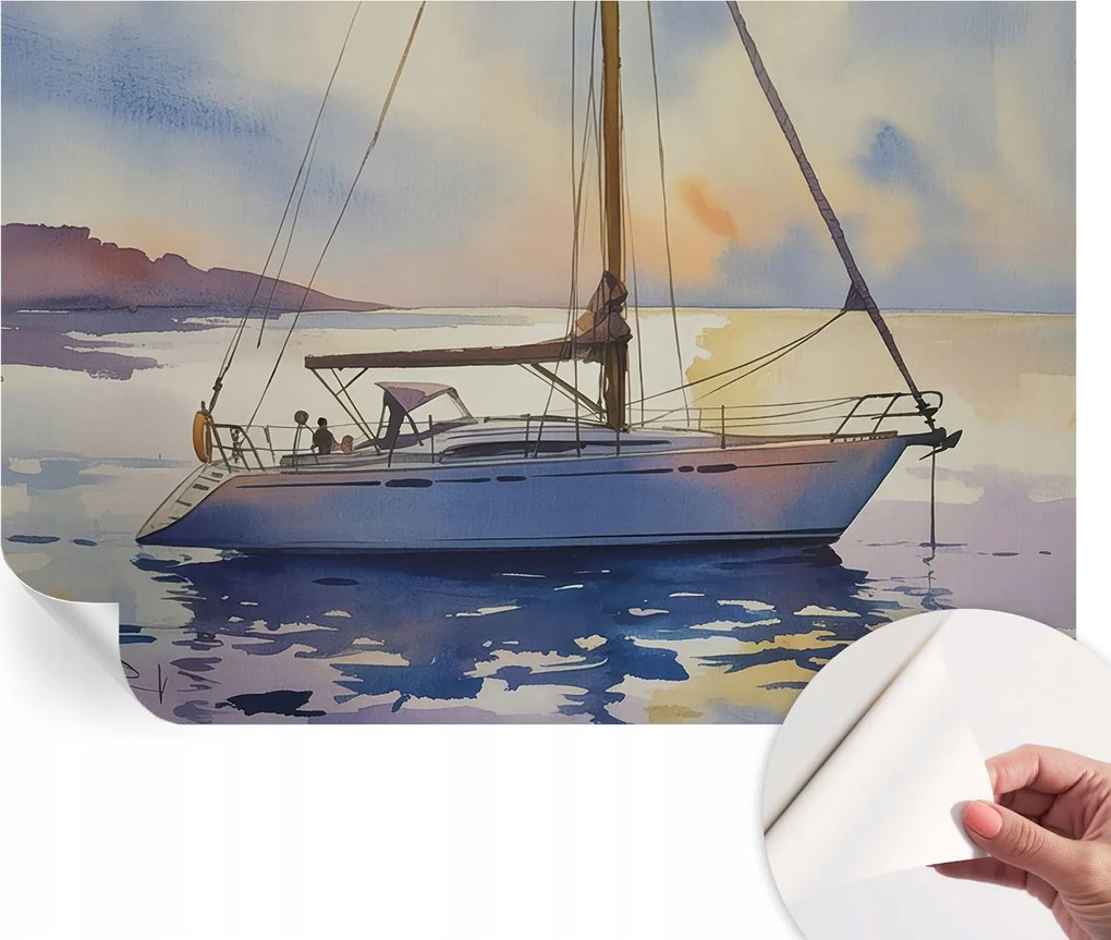 Öntapadós fotótapéta Nappali és Hálószoba Vitorlás Nyugat 104x70
