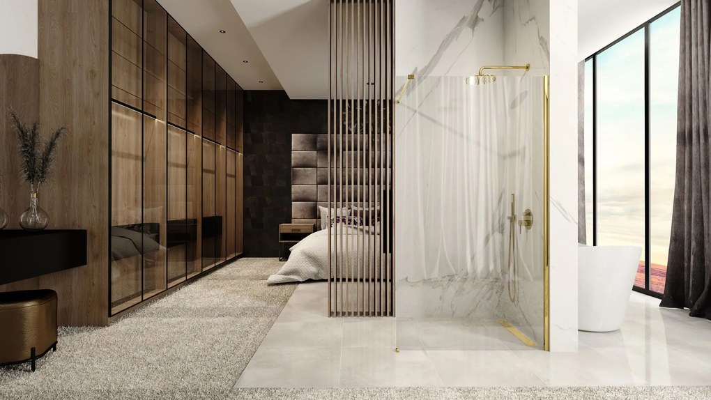 Zuhanyfal Rea Aero Gold N 80 Walk In
