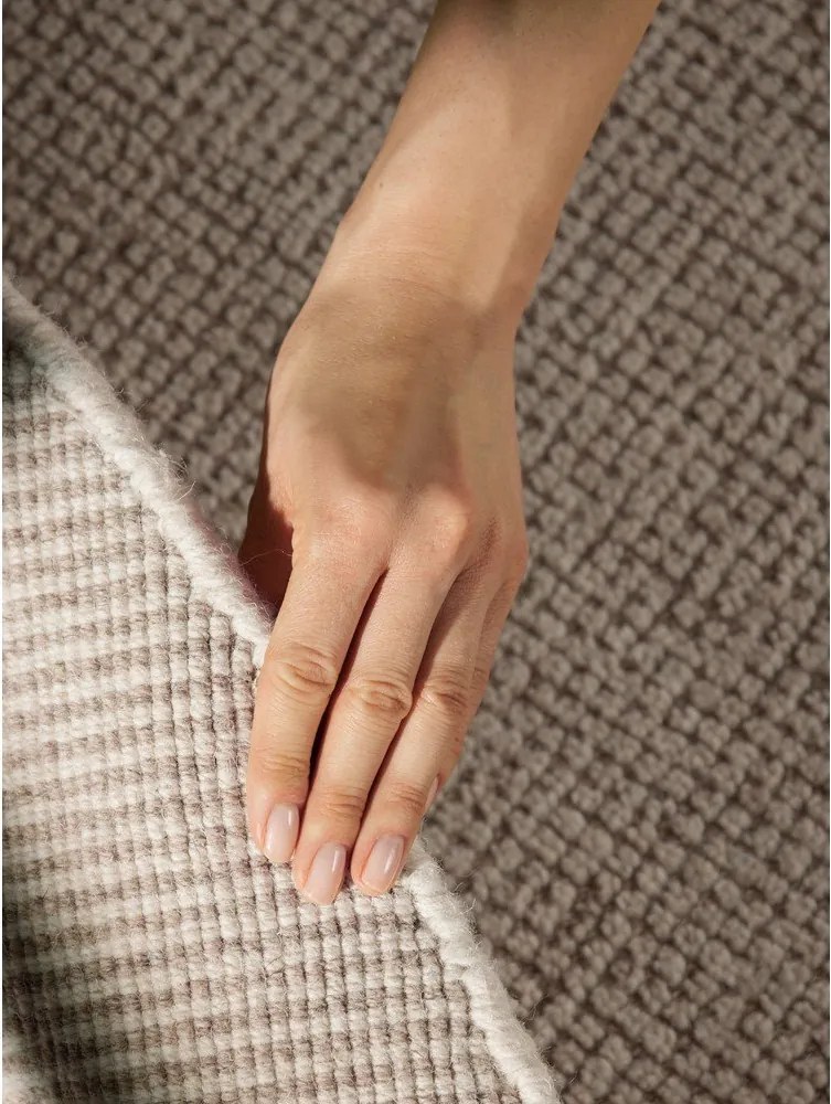 Krémszínű kézi szövésű gyapjú kerek szőnyeg ø 160 cm Greenwich – Ted Baker