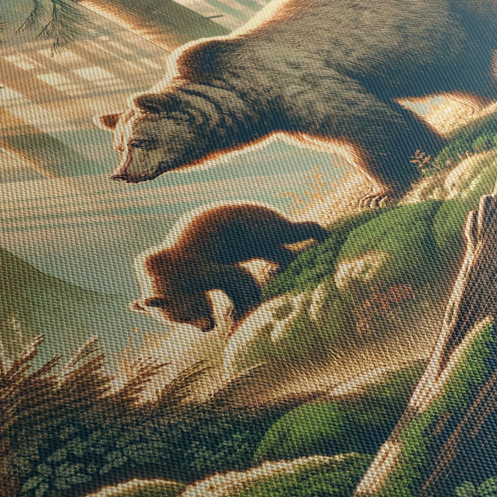 Kép - Medvék az erdőben (120x50 cm)