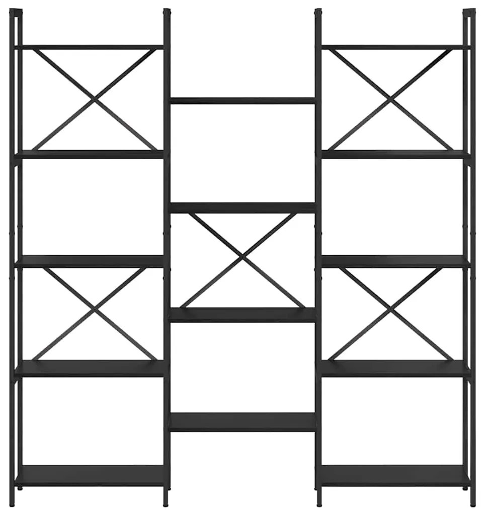Könyvespolc Musta tammi 156 x 25 x 167.5 cm Faanyag