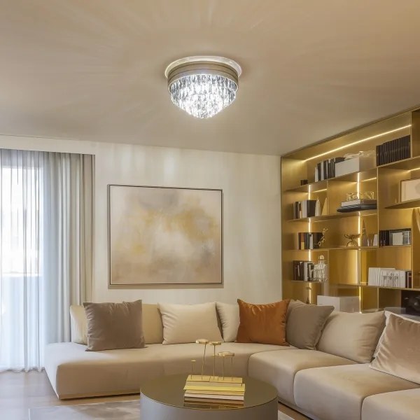 Brilagi - LED Kristály mennyezeti lámpa VELURE 5xE14/40W/230V arany