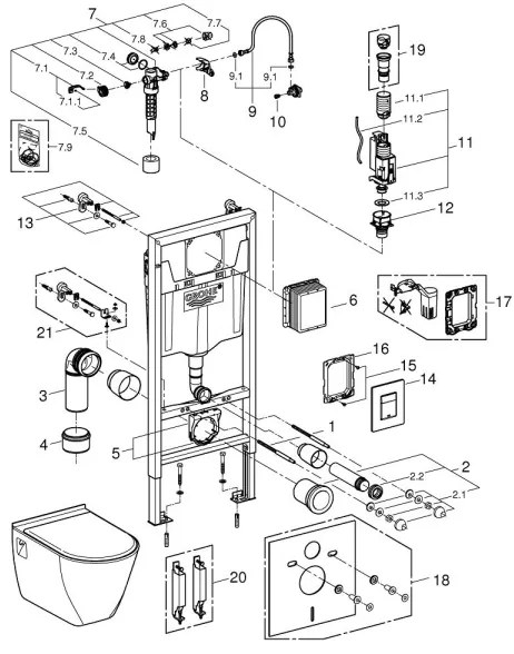 GROHE 39186000 - SOLIDO 1,13 m előfalas beépítési készlet, fehér
