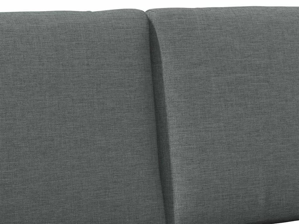 Kárpitozott fejtámla Sötétszürke 160 cm Tömör fenyőfa