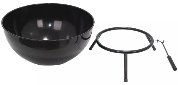 Hordozható fatüzelésű tűzrakó 57x30 cm fekete