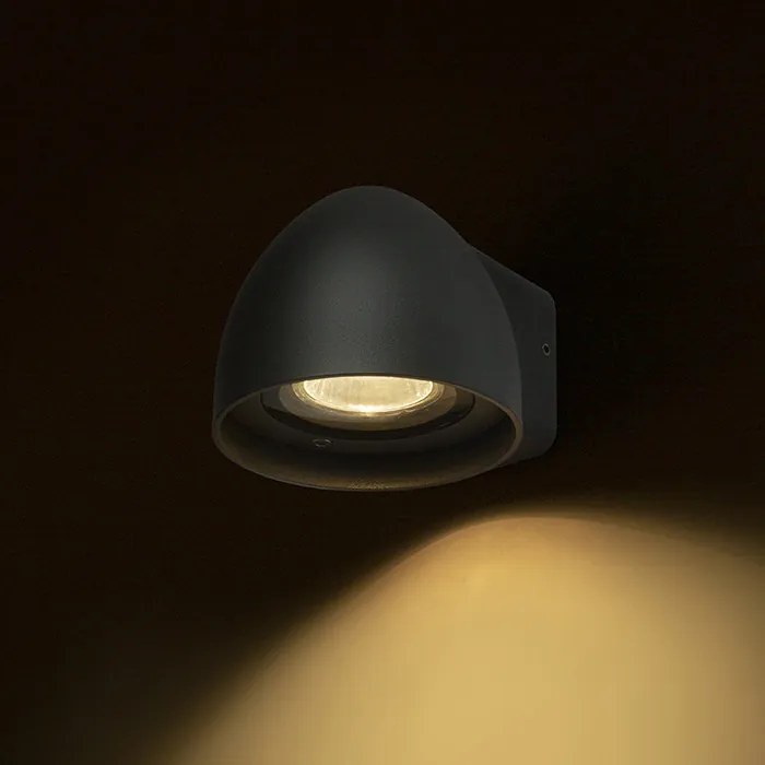 RENDL BOURDON fali lámpa antracit 230V LED GU10 8W IP54