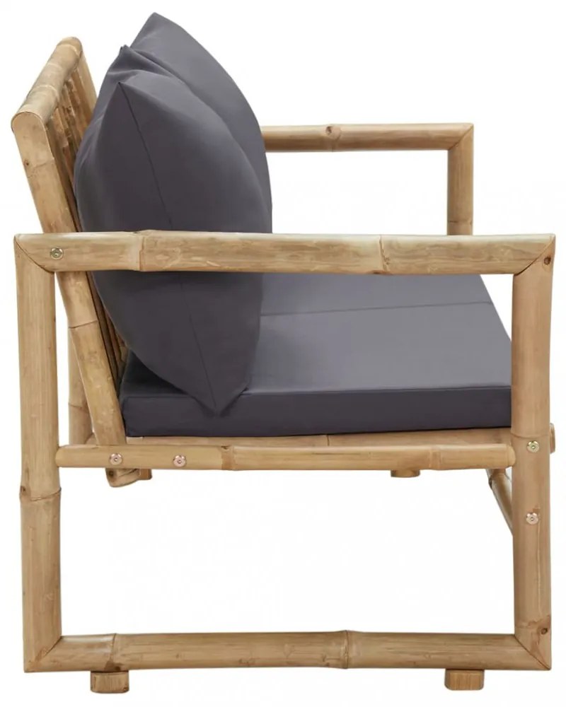bambusz kerti pad párnákkal 115 cm